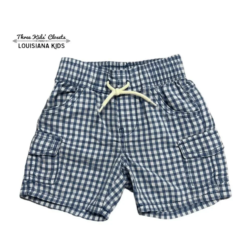 Baby Gap 18-24m Blue Gingham Shorts